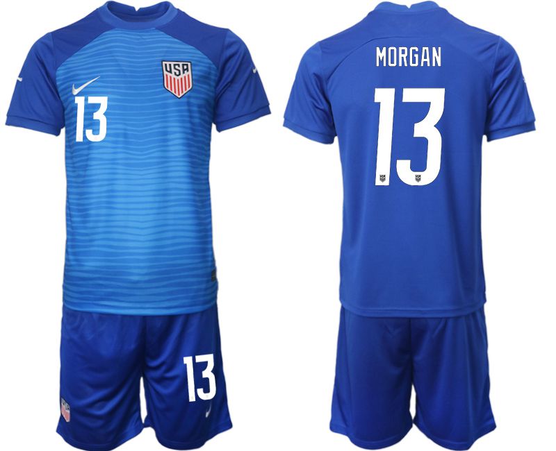 Men 2022 World Cup National Team United States away blue #13 Soccer Jersey